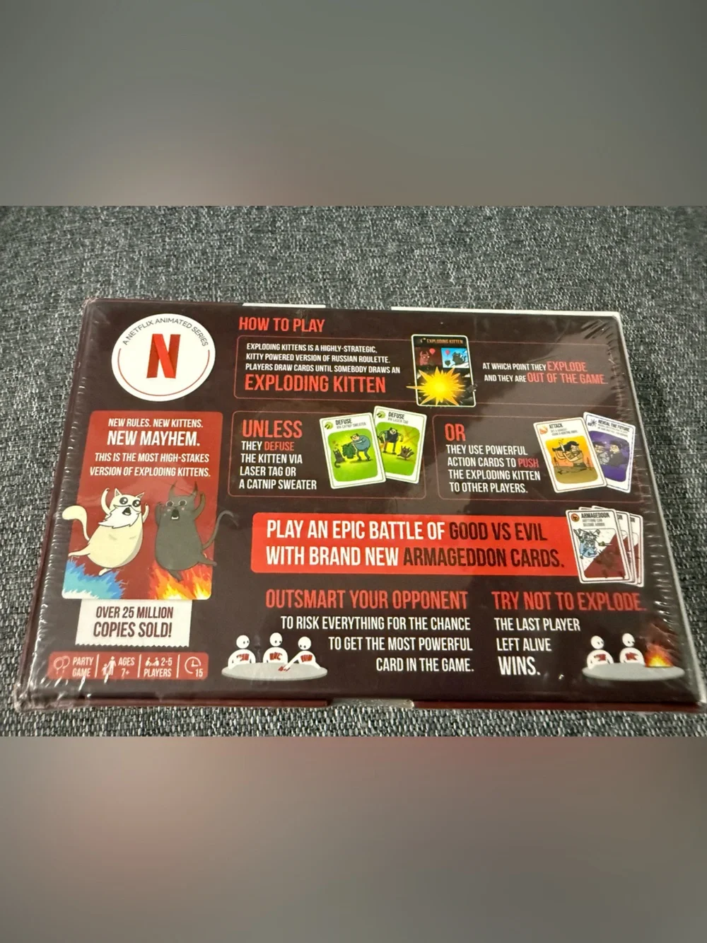 Netflix Exploding Kittens Good vs Evil Box - Red, White